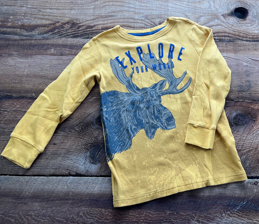 Carter’s 7Y Moose Waffle Shirt