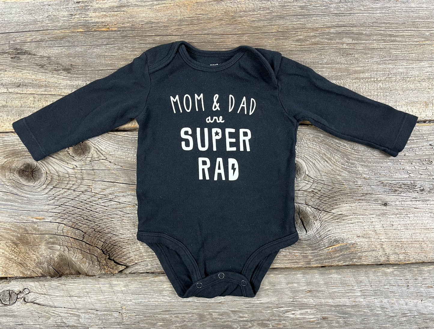 Carter’s 6M Mom & Dad are Super Rad Onesie