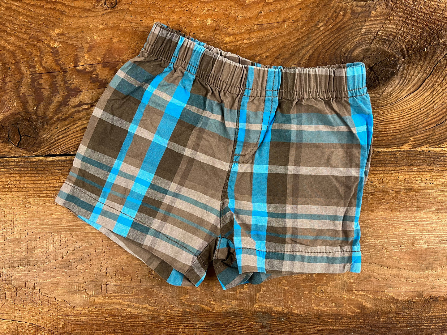 George 0-3M Plaid Short