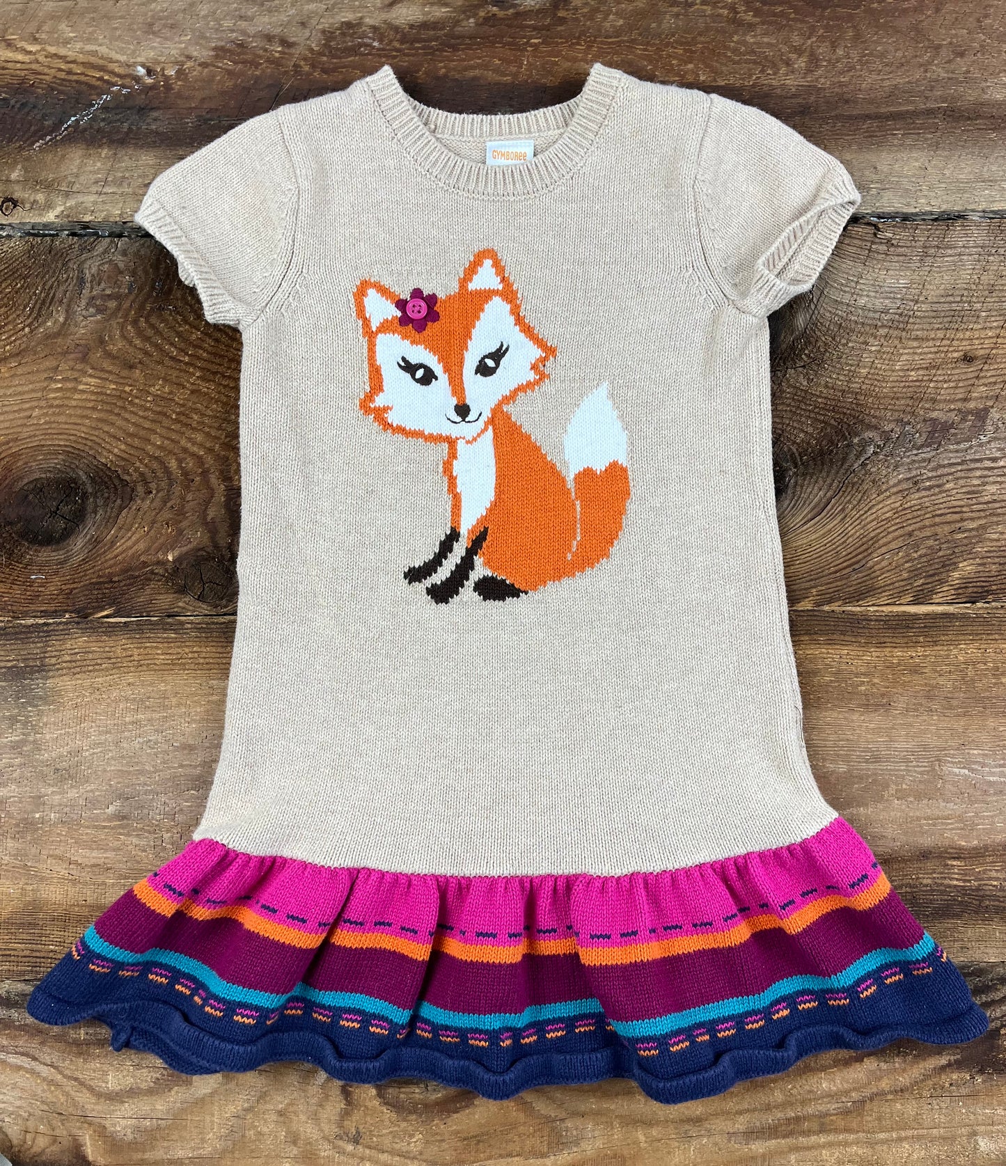 Gymboree 4T Fox Knit Dress