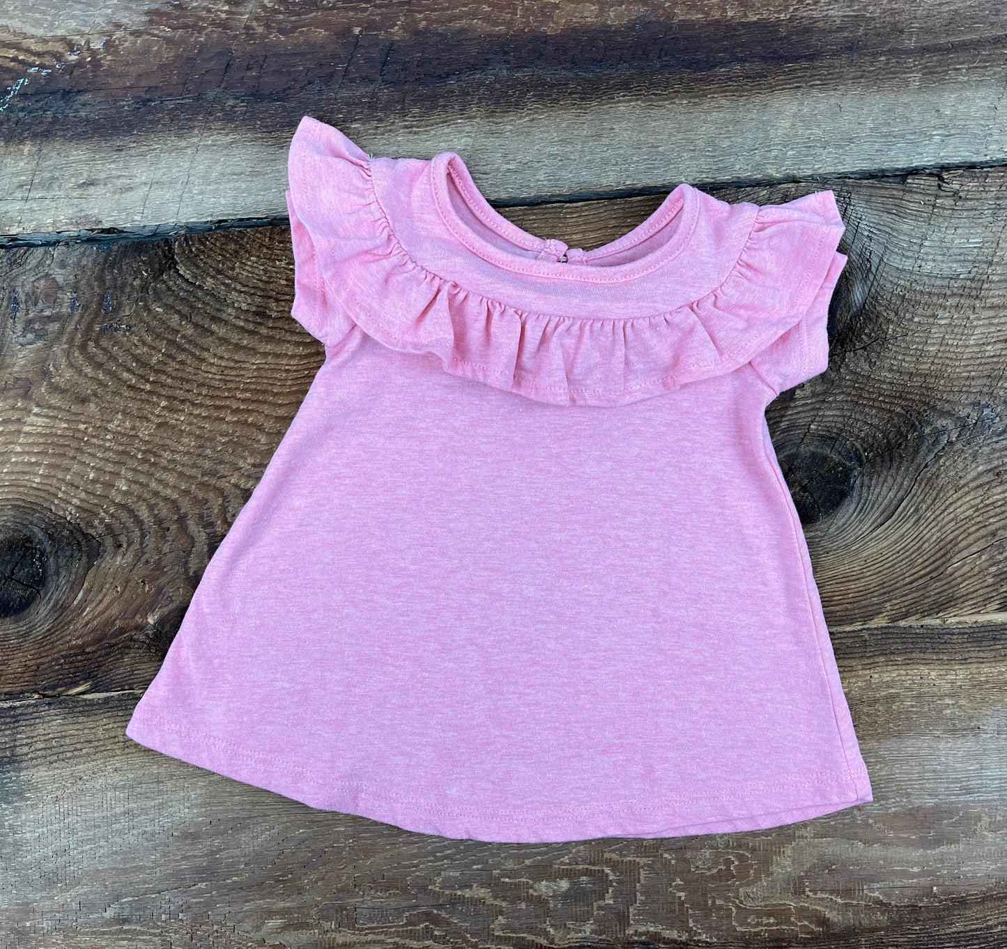 George 0-3M Ruffle Tee