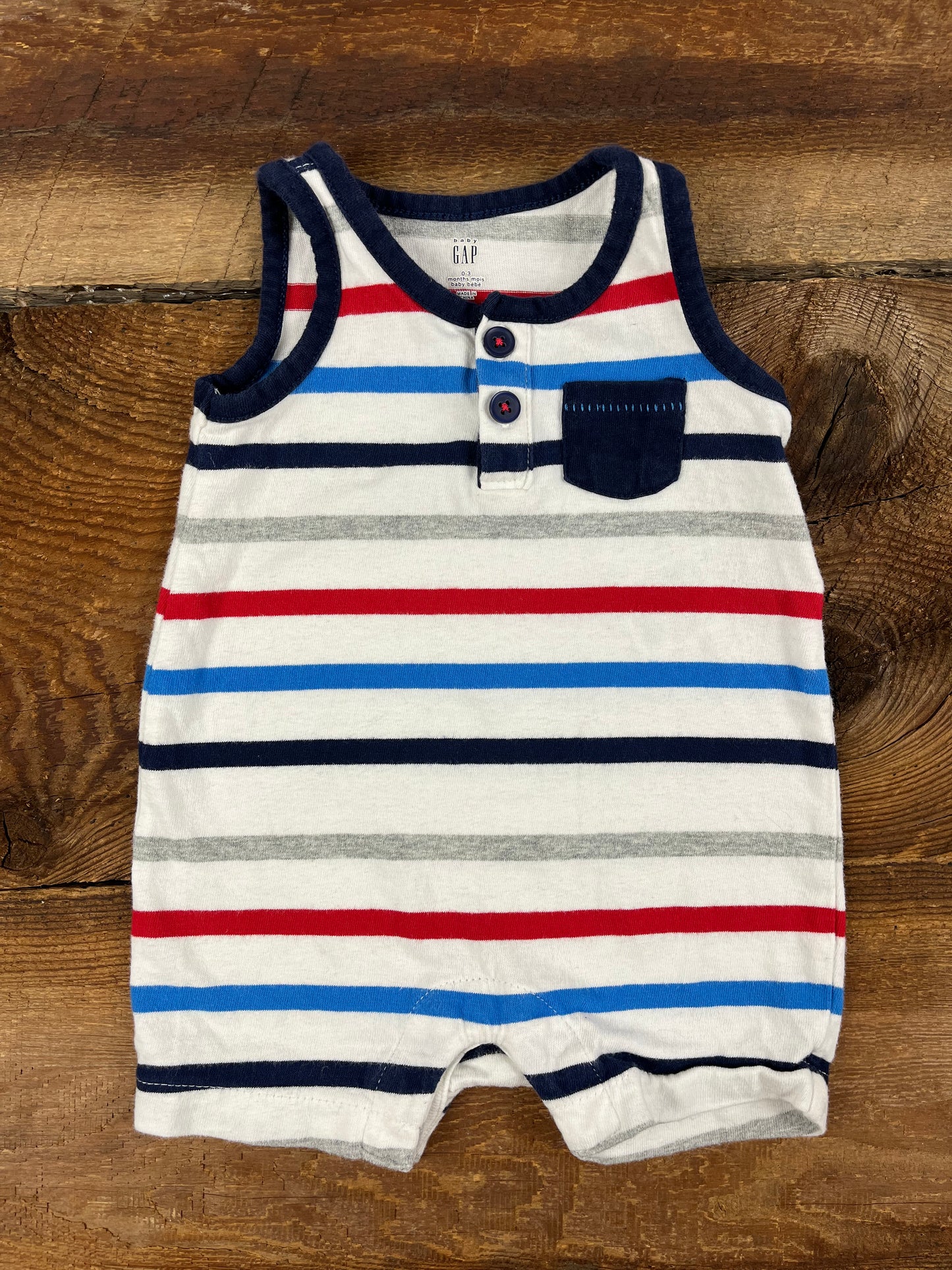 Gap 0-3M Striped Romper