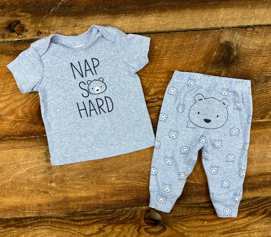 Child of Mine 3-6M Nap So Hard Outfit