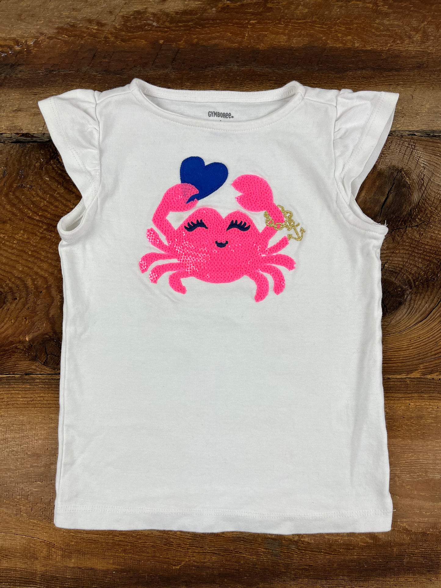 Gymboree 4T Sequin Crab Tee