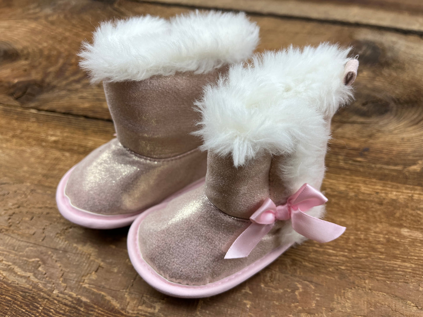 Child of Mine 3-6M Fur Sparkle Boot