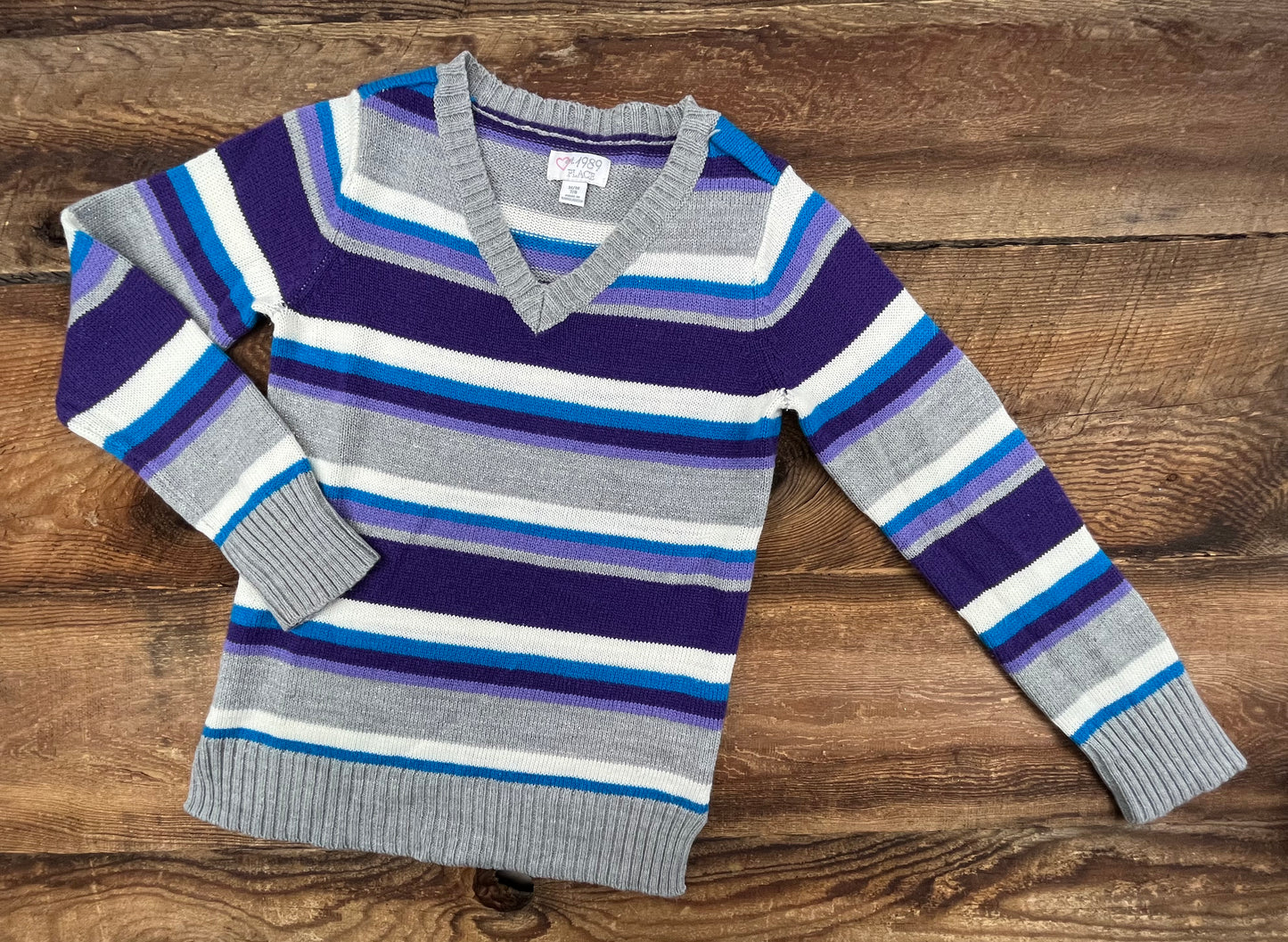 The Children’s Place 7/8 Striped Knit Sweater