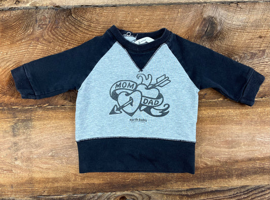 Earth Baby Outfitters 6-12M Tattoo Graphic Sweater