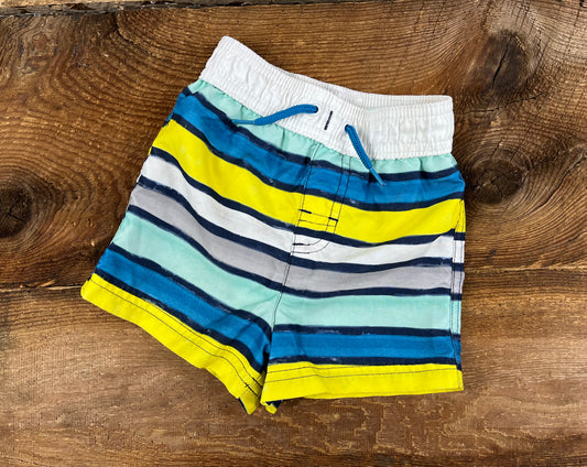 George 6-12M Striped Swimsuit Short