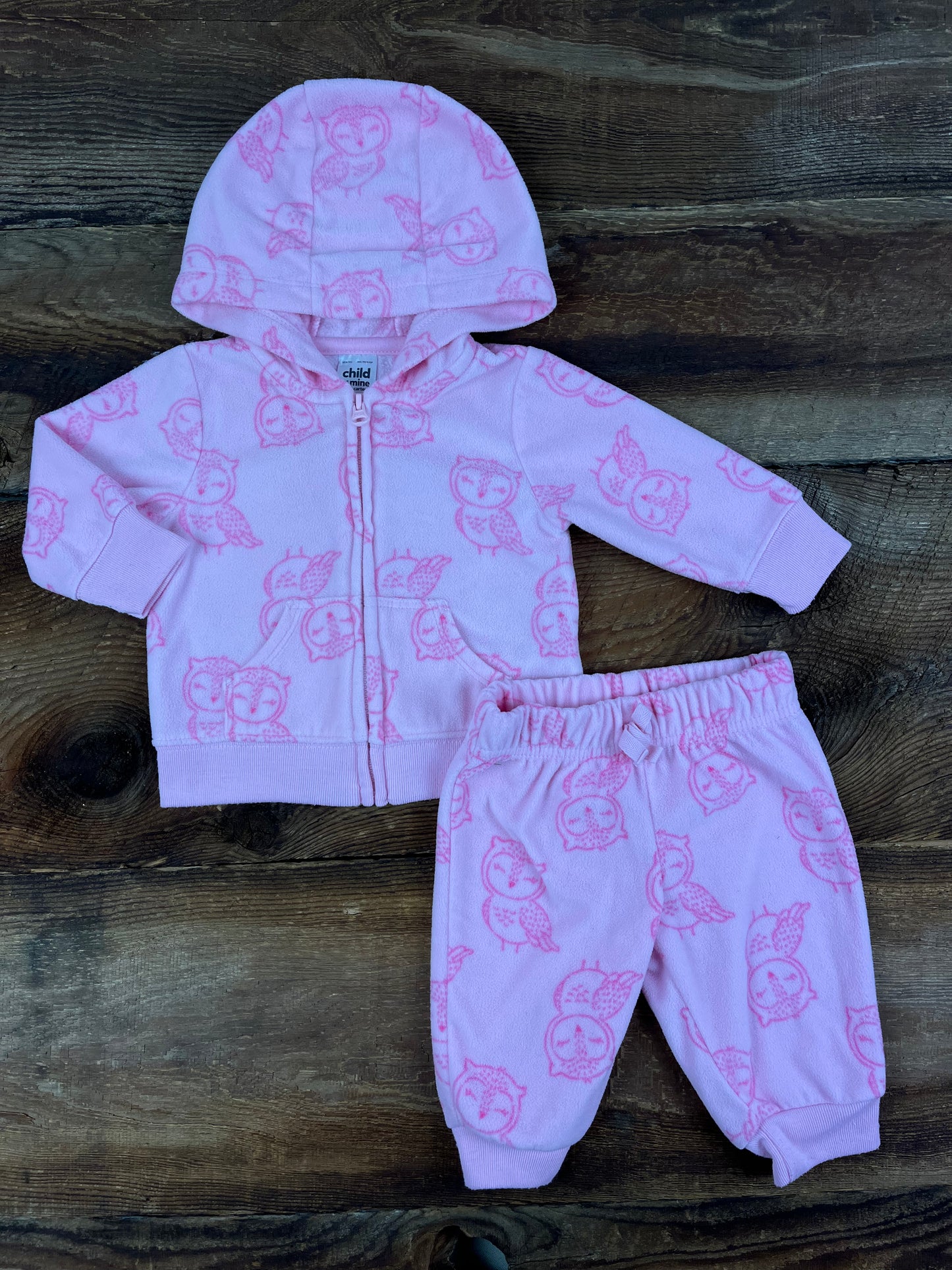 Child of Mine 0-3M Fleece Owl Outfit