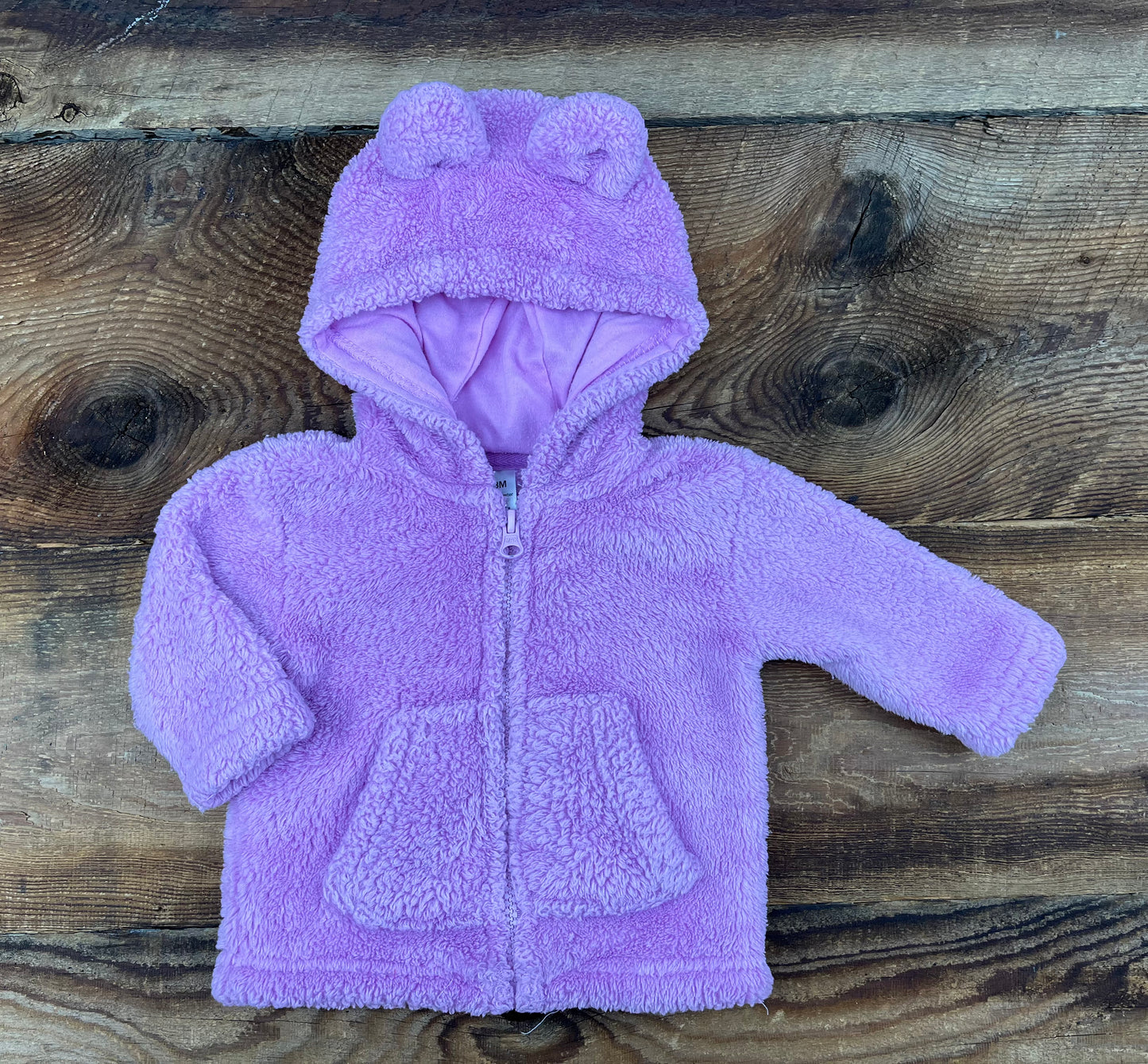 George 0-3M Fleece Teddy Sweater