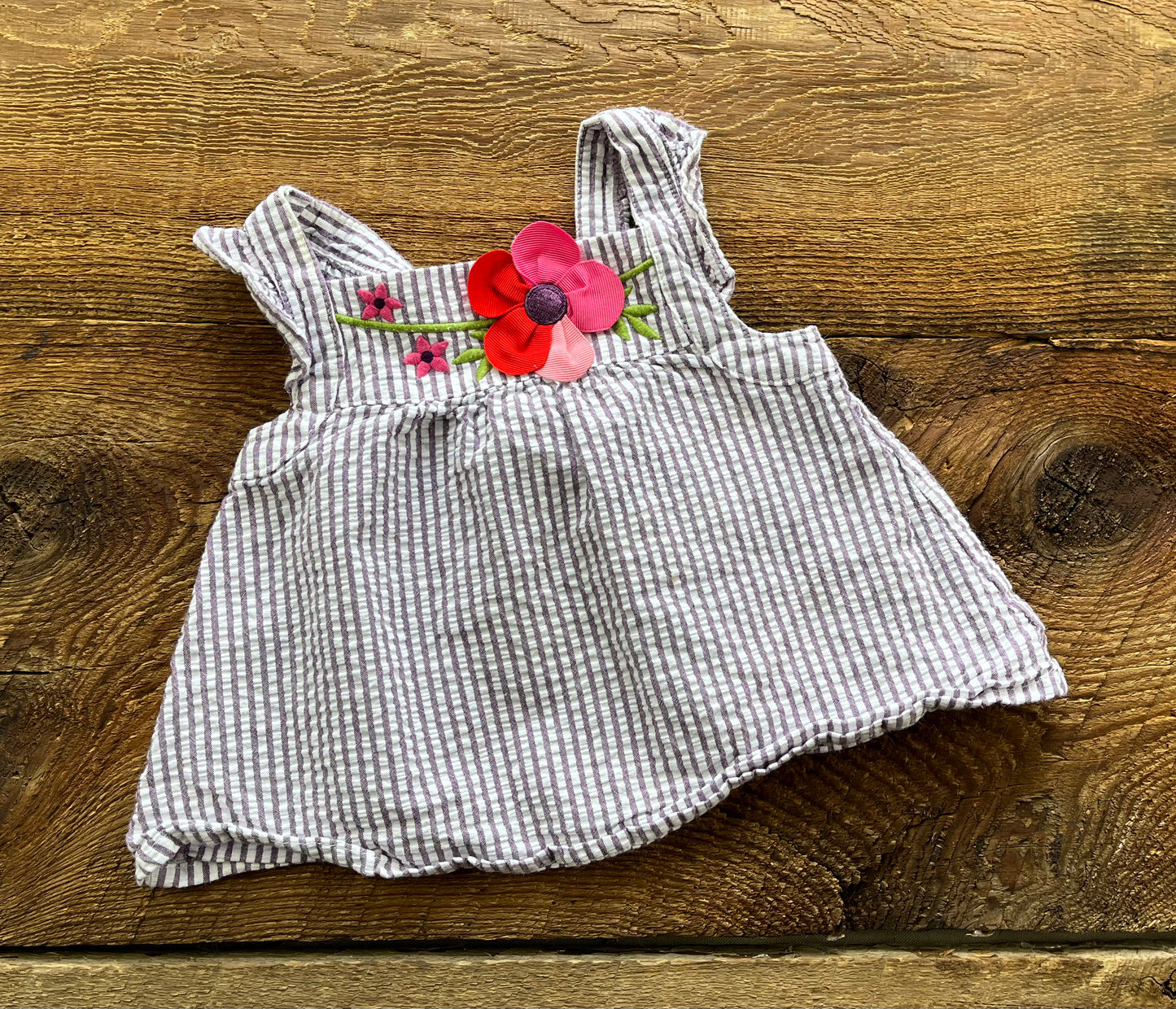 Gymboree 3-6M Striped Floral Shirt