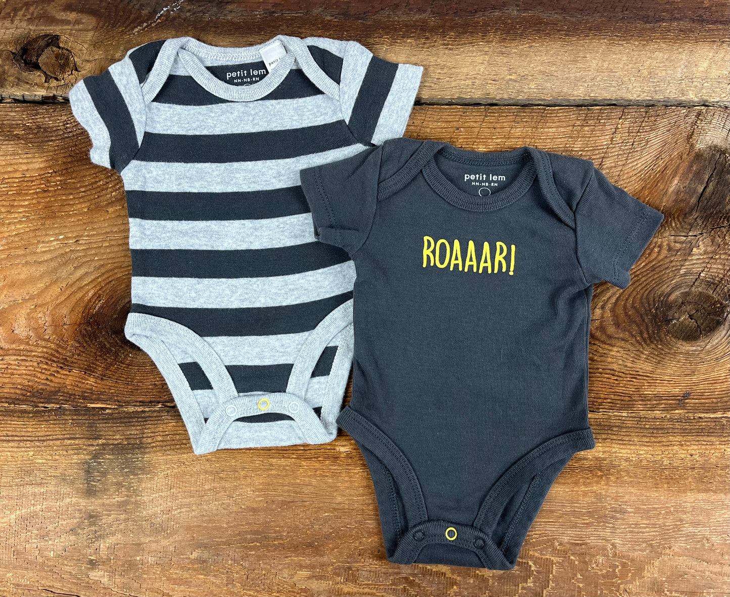 Petit Lem NB Roaaar Onesie Set